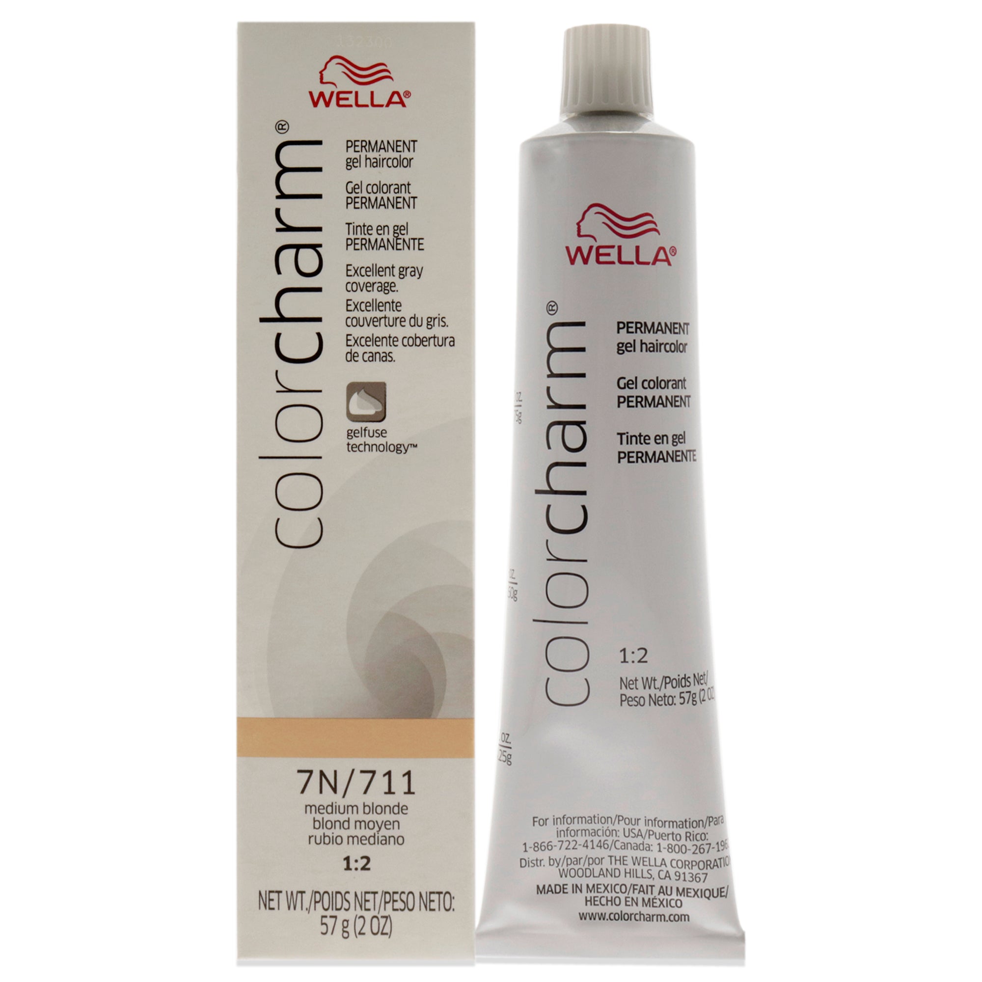 

Стойкая гель-краска для волос Color Charm - 711 7N, средне-русый, Wella, для мужчин и женщин - 2 унции Wella, 711 7N Medium Blonde