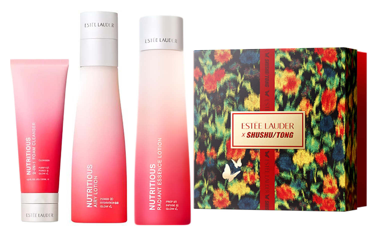 ESTEE LAUDER Yashilandai x Shushu/Tong набор для ухода за кожей чистый гранатово-красный увлажняющий и восстанавливающий 100мл+200мл/100мл+125мл+200мл — фото 3
