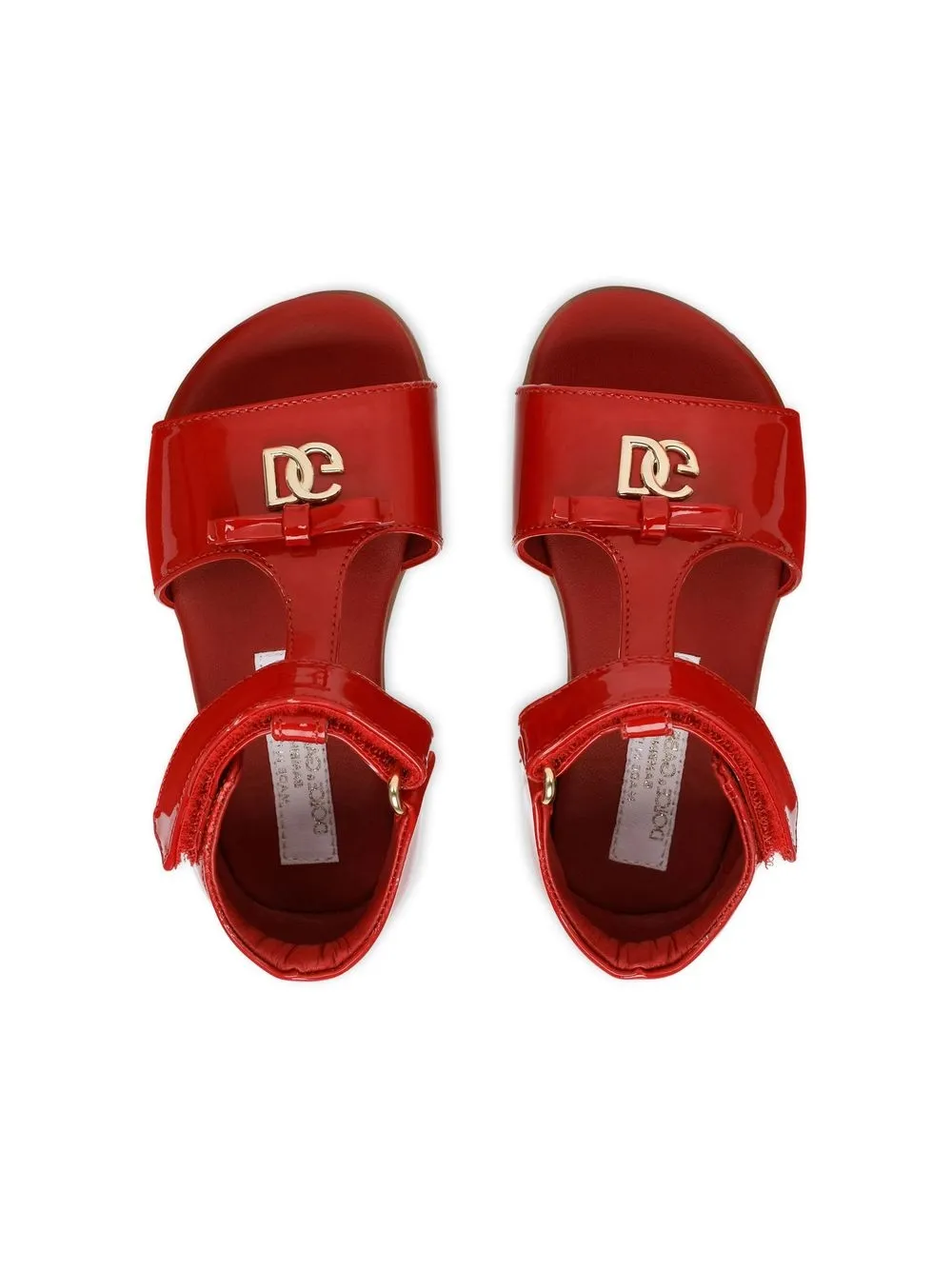Лакированные босоножки First Steps Dolce & Gabbana Kids, красный — фото 4