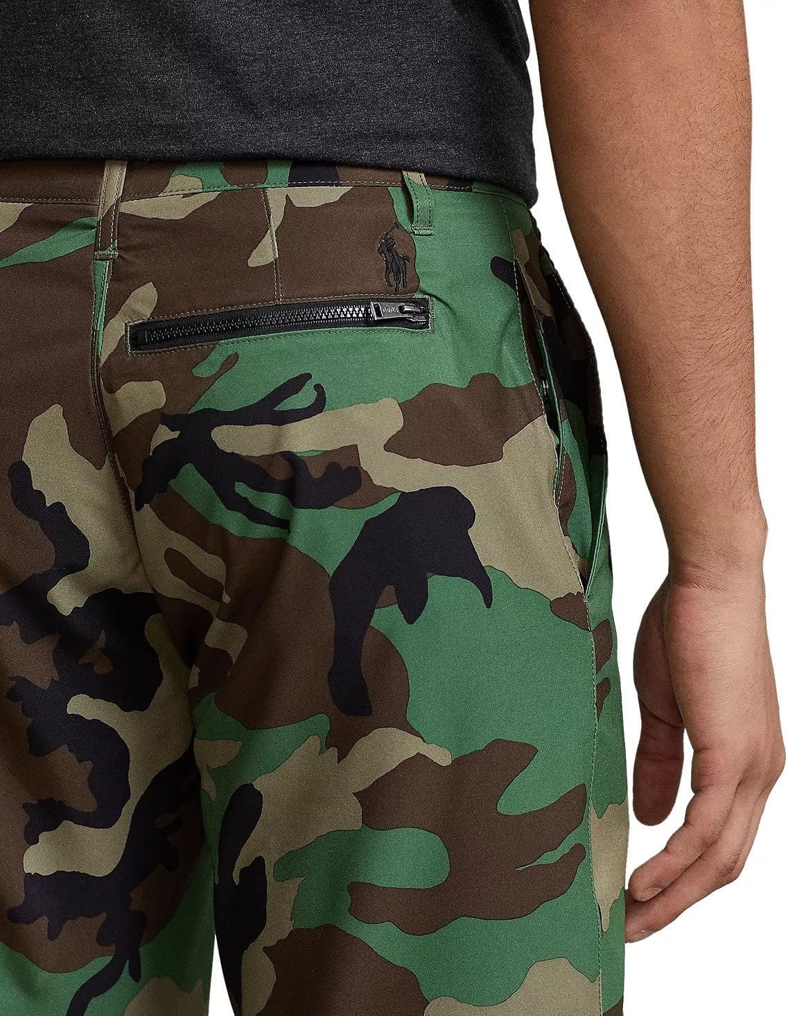 Polo Ralph Lauren мужские классические шорты-чинос с эластаном, Green Multi — фото 4