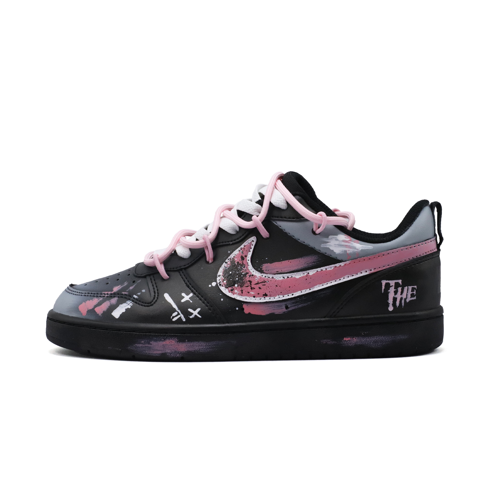 

Nike Детские кроссовки для скейтбординга Court Borough Pink Fantasy с нескользящей подошвой и износостойкими протекторами для подростков