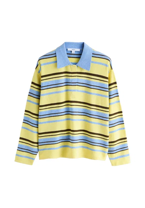 Поло Next, yellow/blue stripe, желто-синяя полоска