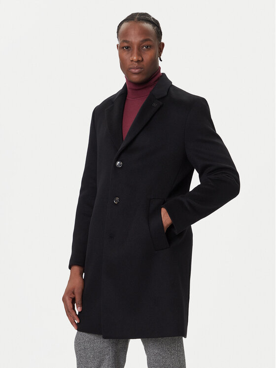 

Шерстяное пальто regular fit MW0MW40768 Tommy Hilfiger, черный