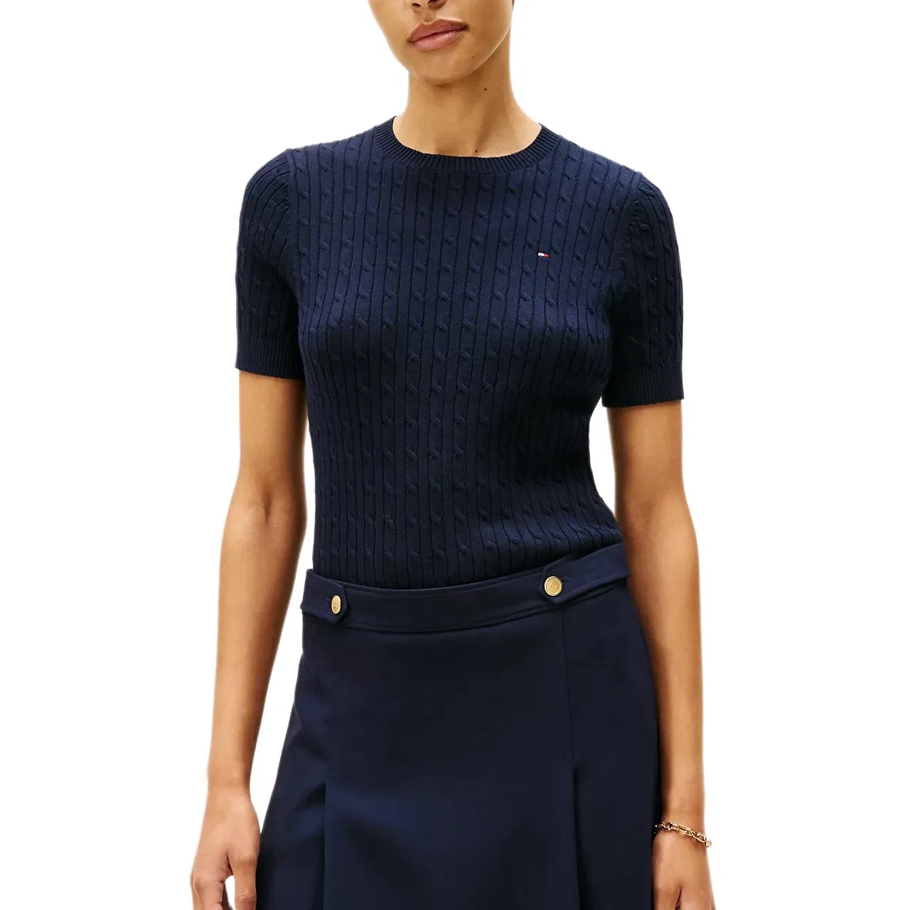 Свитер женский Marine Blue с круглым вырезом Tommy Hilfiger — фото 3