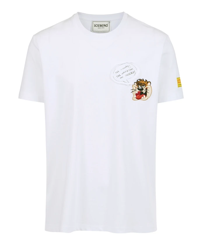 

Классическая белая футболка прямого кроя Iceberg, белый