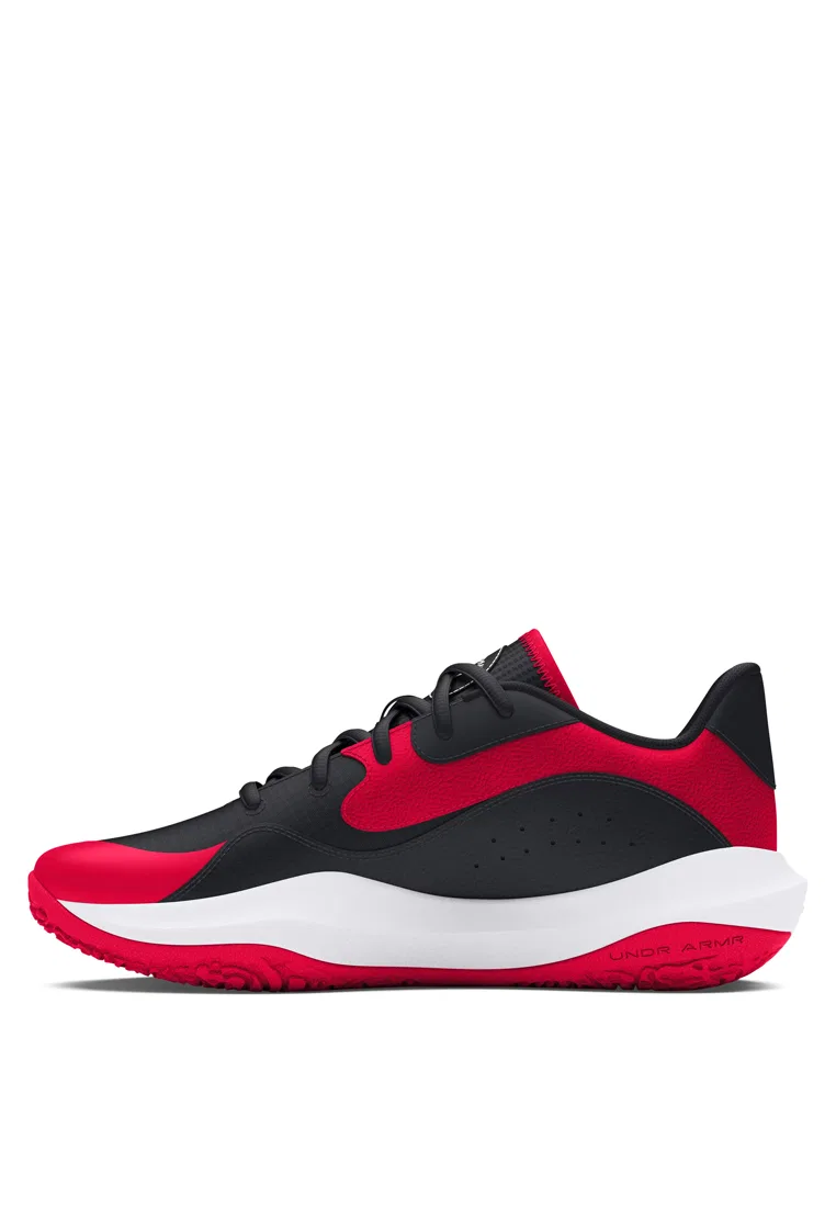 Кроссовки баскетбольные низкие Lockdown 7, Unisex Under Armour, белый/черный/красный — фото 3