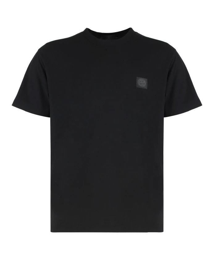 

Футболка с короткими рукавами и нашивкой в виде компаса. Stone Island, черный