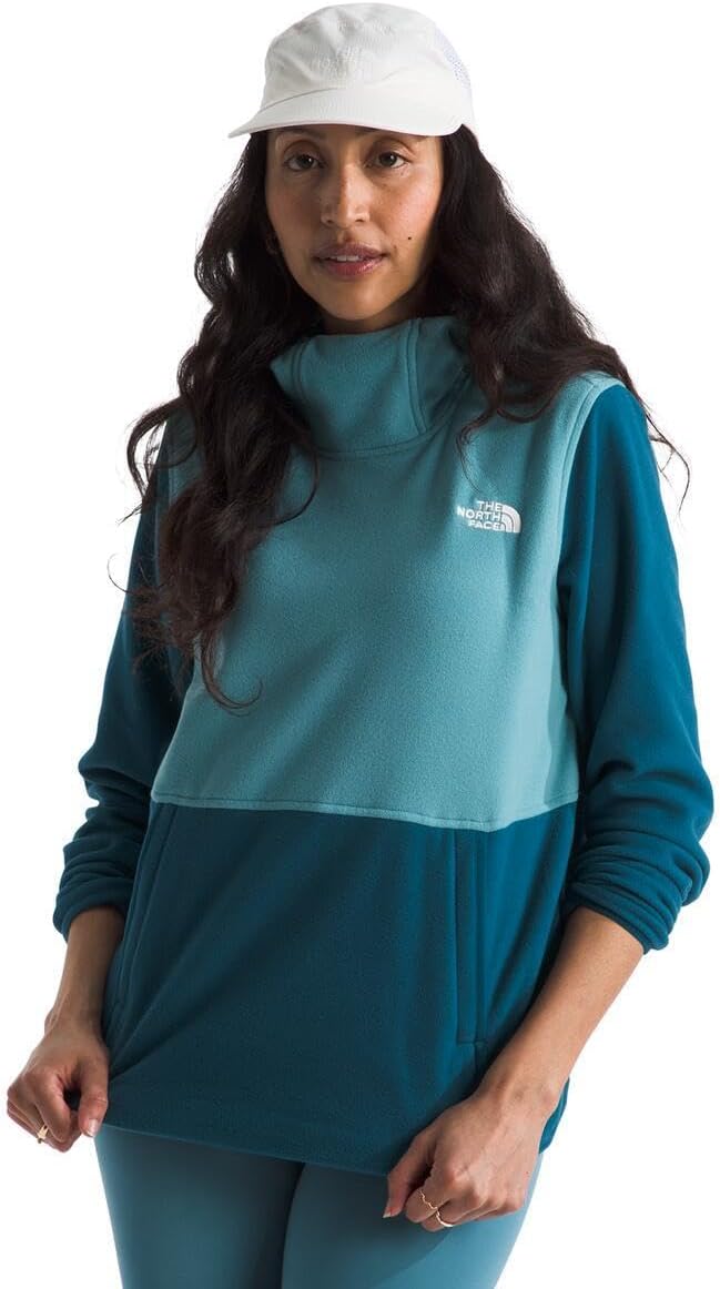 

The North Face Женская флисовая толстовка Glacier с капюшоном, Midnight Petrol/Algae Blue