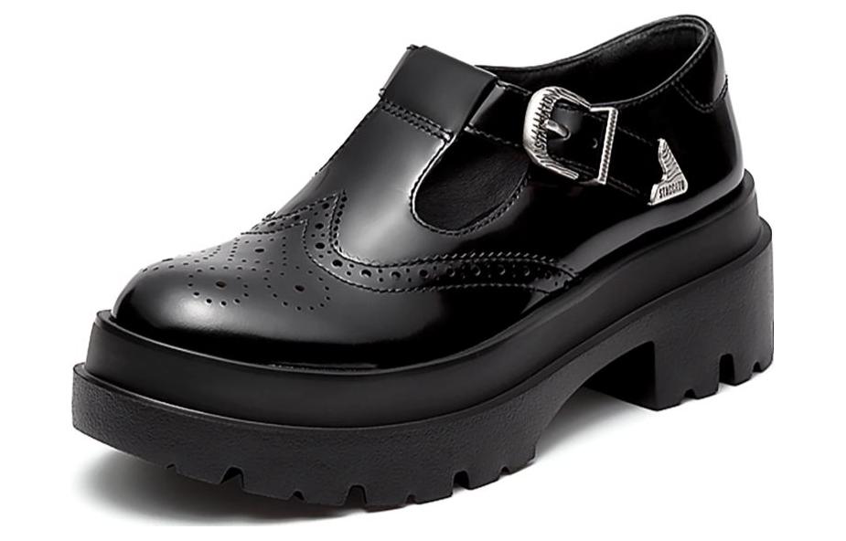 Туфли Мэри Джейн на массивном каблуке 6 см Truffle Black Staccato — фото 2