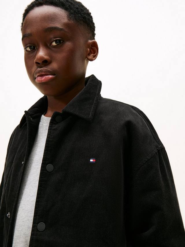 Детская вельветовая рубашка с длинными рукавами Tommy Hilfiger, Black — фото 4