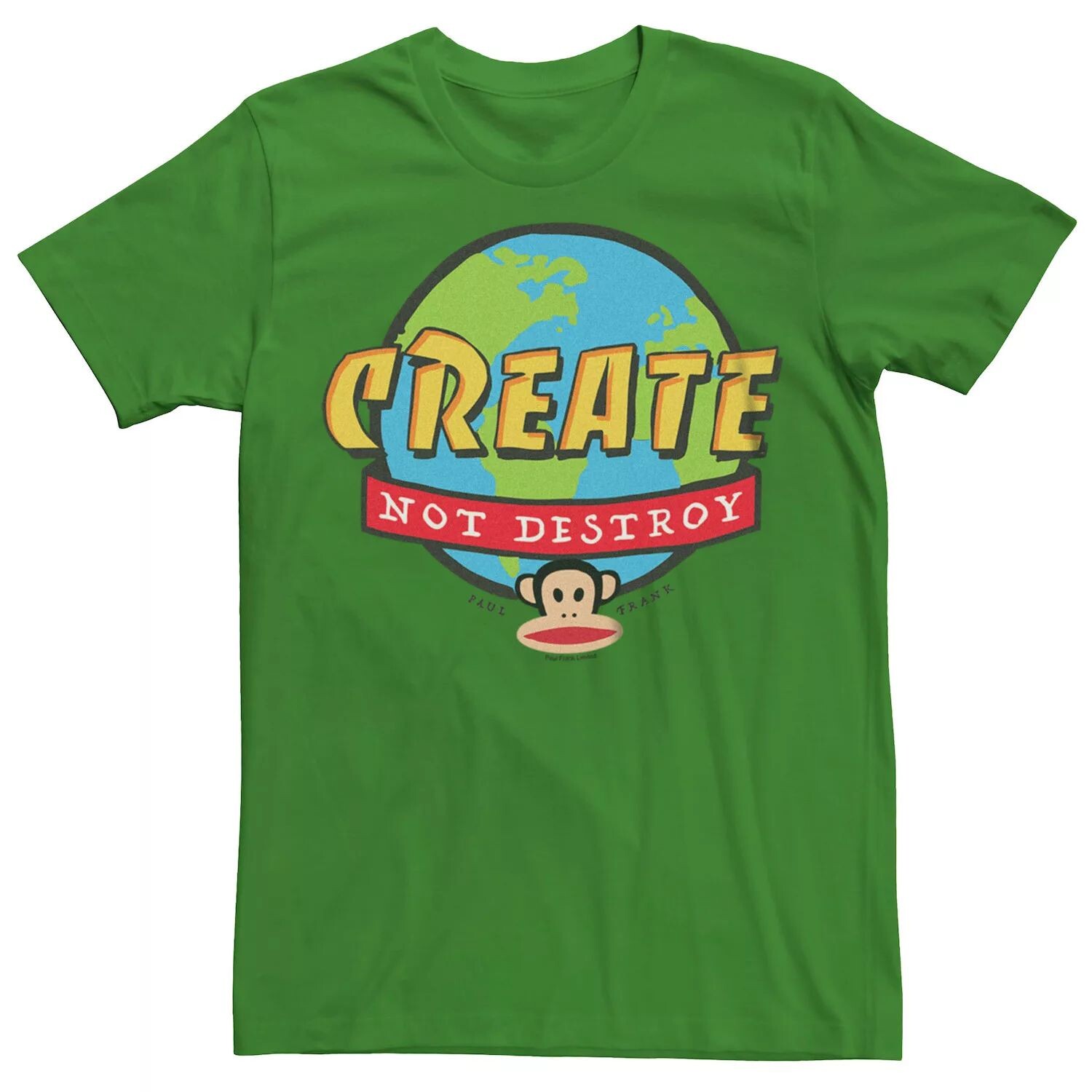 

Мужская футболка с рисунком Paul Frank Create Not Destroy Licensed Character