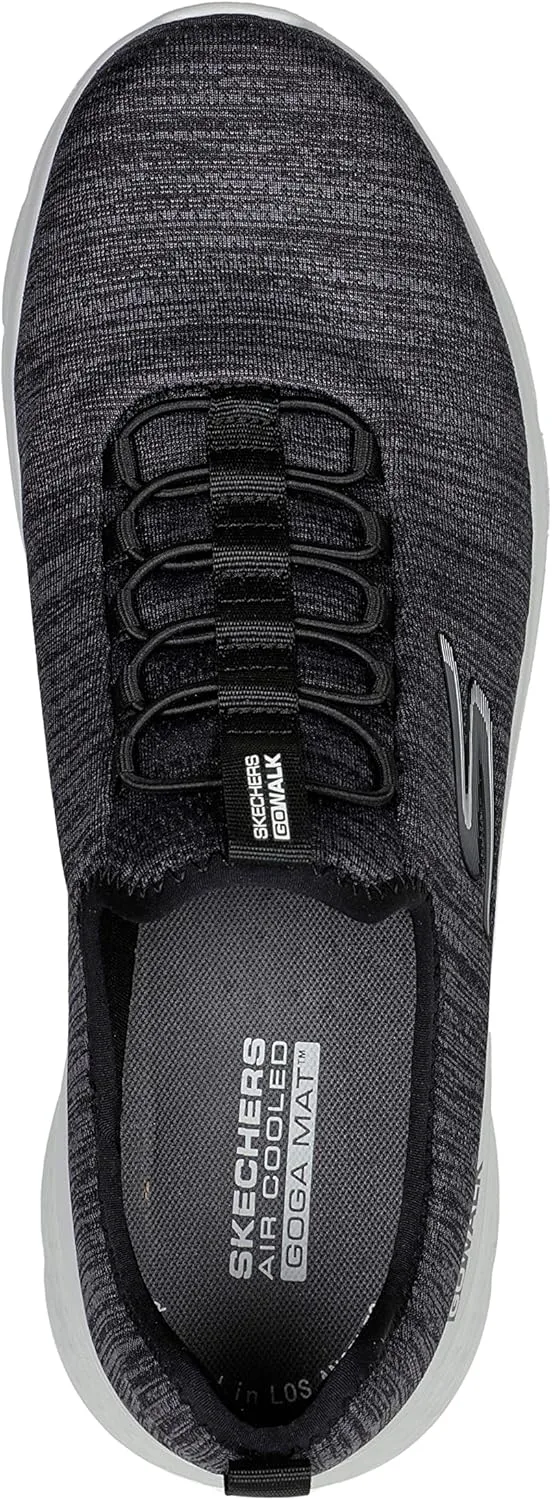 Мужские прогулочные кроссовки Skechers Gowalk Flex Ultra Slip-On, черно-белый — фото 4