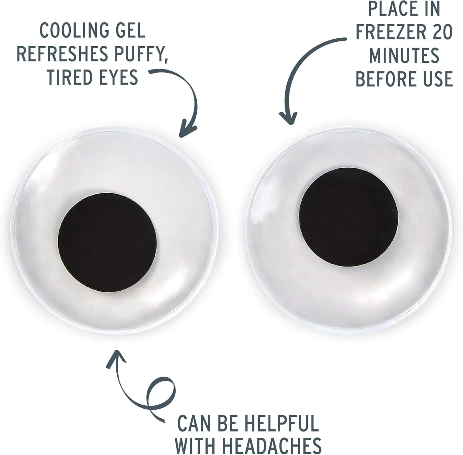Гелевая маска для глаз Chill Out Googly Eyes Genuine Fred, 2 шт, ассорти — фото 2