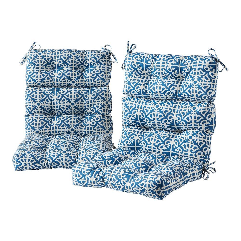 

Greendale Home Fashions 2 шт. Набор подушек для уличного стула с высокой спинкой, цвет Indigo