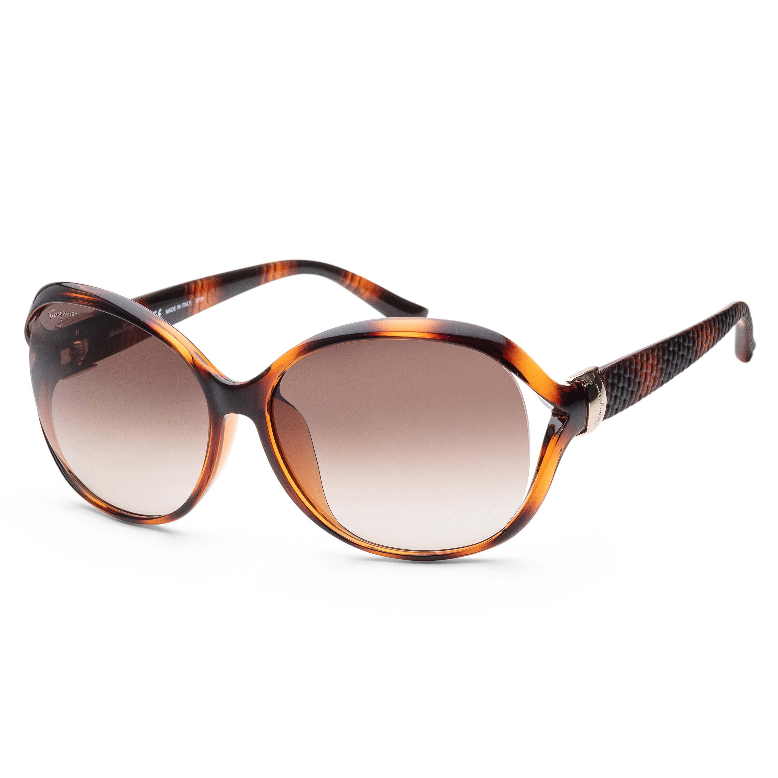 

Модные женские солнцезащитные очки Ferragamo 61 мм, цвет tortoise