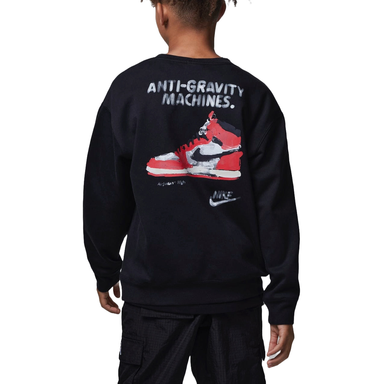 Толстовка (GS) Air Jordan Anti-Gravity Machines Sweatshirt 'Black' FZ6145-010, черный — фото 2