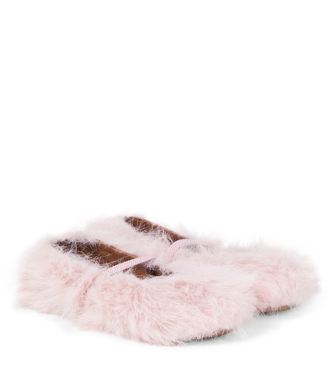 

Балетки с отделкой из искусственного меха PèPè, Rosa