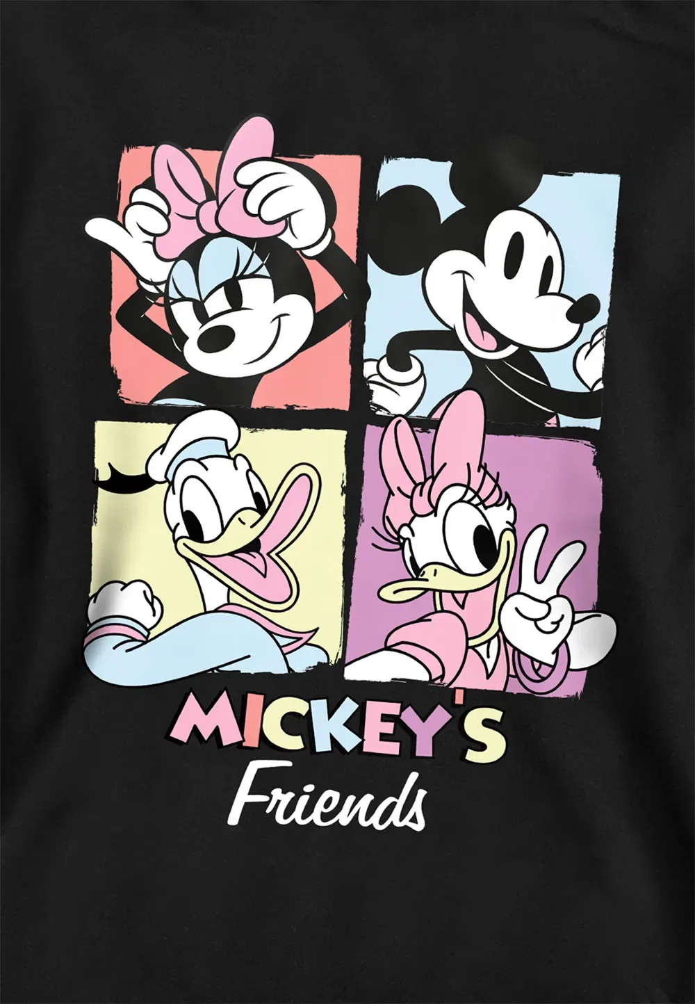 Детский худи с принтом Mickey Mouse, Disney, черный — фото 2