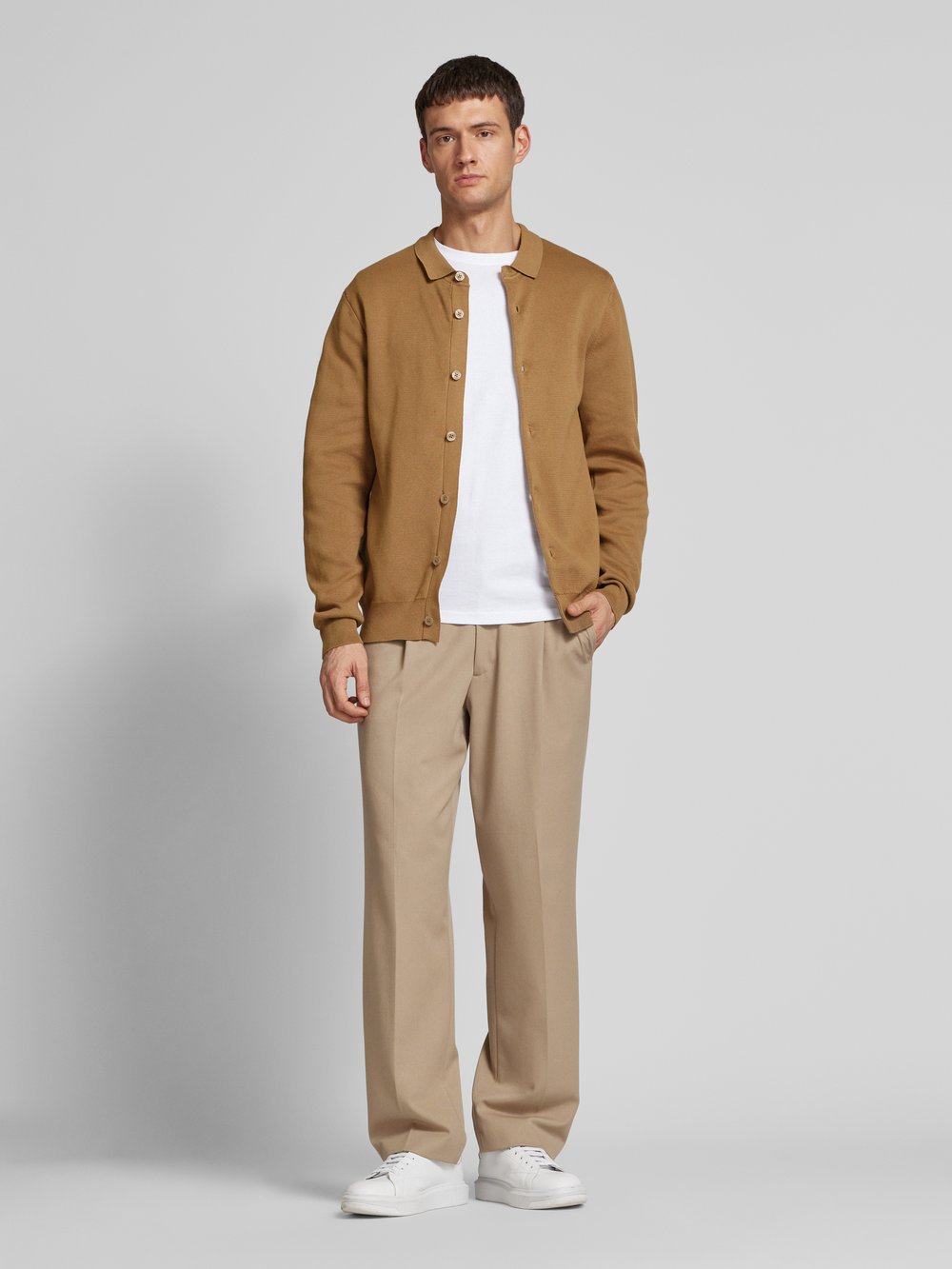 

Кардиган с воротником поло модель 'WILLY' Casual Friday, коричневый