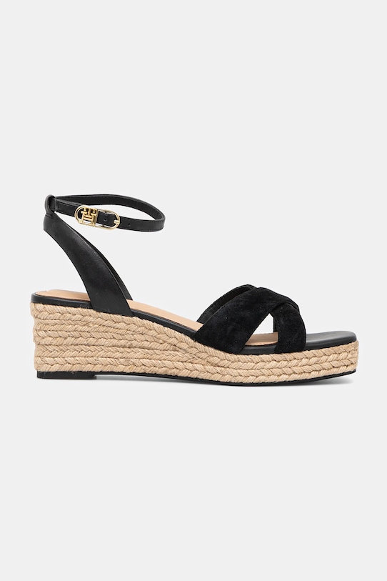 Кожаные сандалии LEATHER & SUEDE MID WEDGE ESPAD Tommy Hilfiger, черный — фото 2