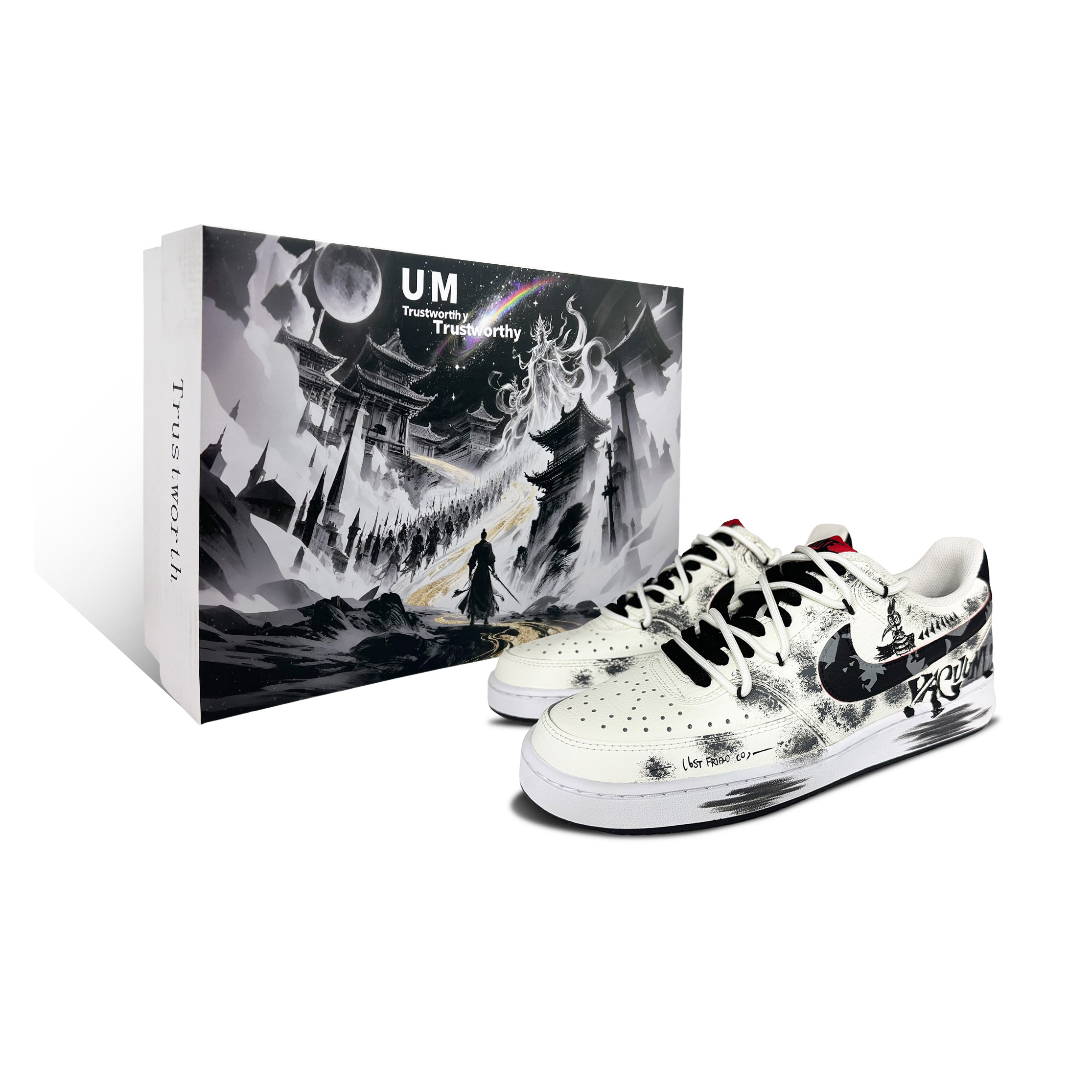 

Кроссовки для скейтбординга Court Vision 1 Graffiti Fantasy Coverage, низкие, мужские, черные Nike, Black (Box)