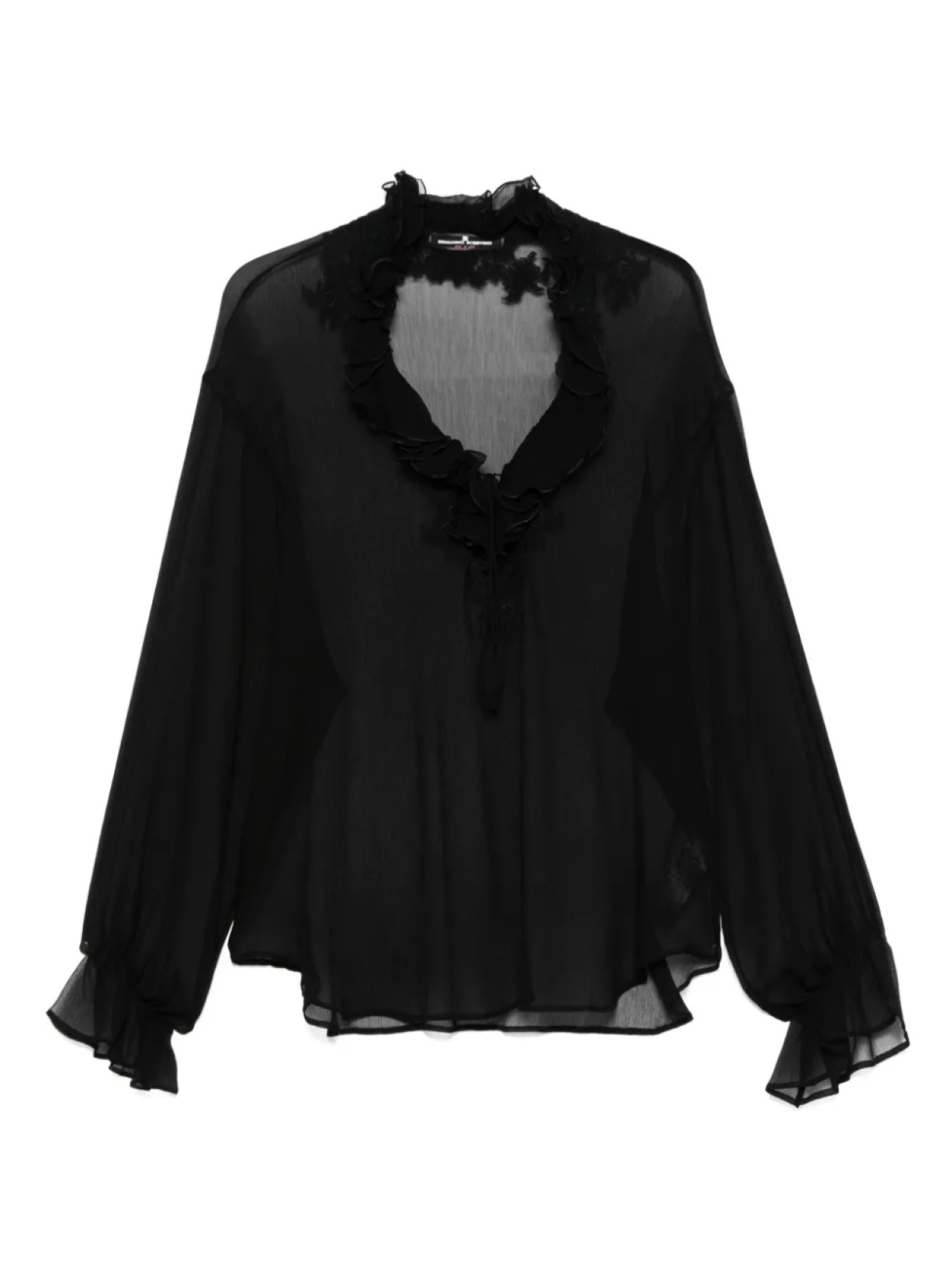 

Полупрозрачная блузка Ermanno Scervino, черный