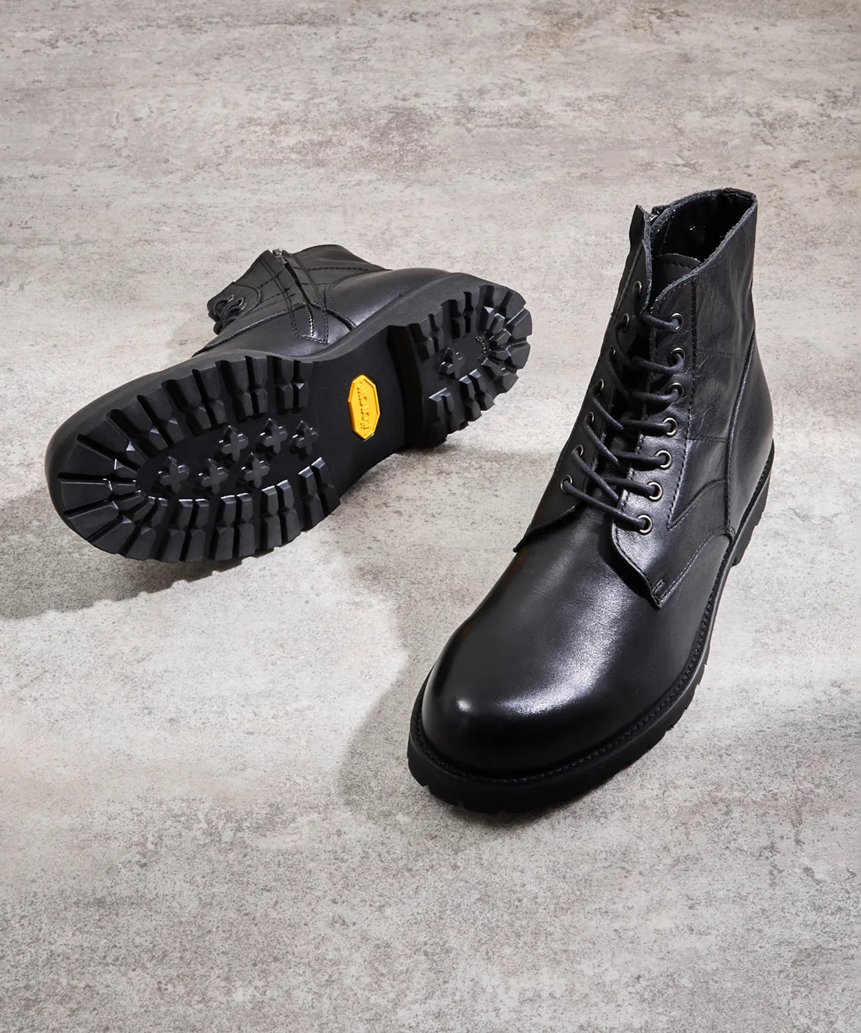 Ботинки военные с боковой молнией PADRONE водонепроницаемая кожа Vibram
