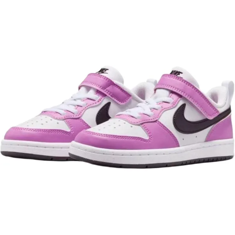 Nike Court Borough Low top Skateboard Shoes Pink White Kids' — фото 4