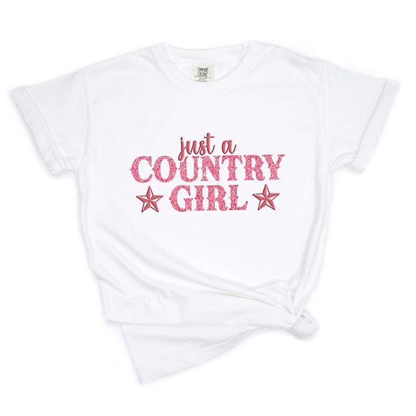 

Футболка женская с принтом Just a country girl stars glitter/puff print Simply Sage Market, White, Белый, Футболка женская с принтом Just a country girl stars glitter/puff print Simply Sage Market, White