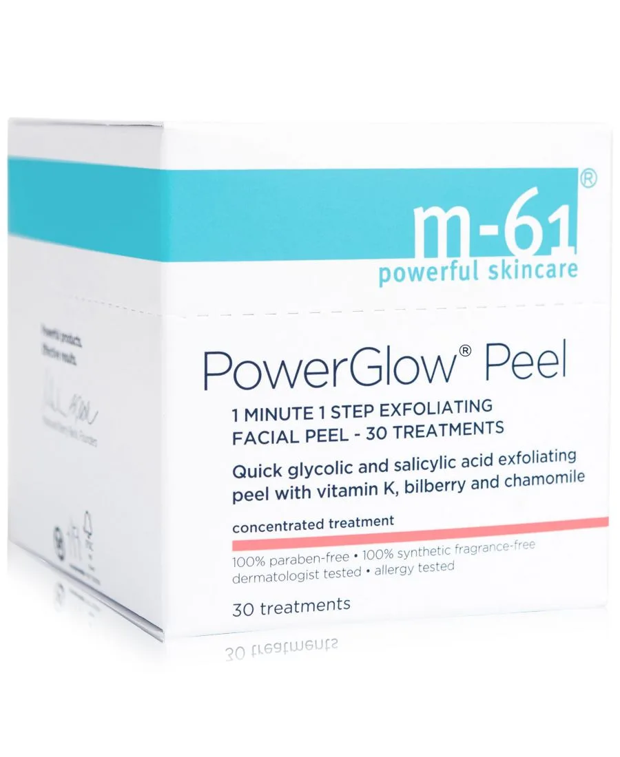 Пилинг для лица PowerGlow Peel 1 Minute 1 Step Exfoliating Facial Peel, 30 процедур M-61 by Bluemercury, None — фото 2