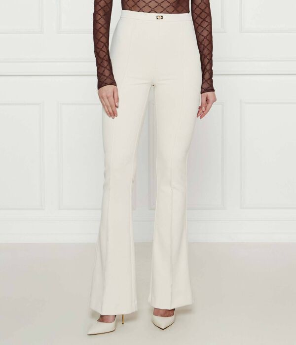 

Брюки Flare fit Elisabetta Franchi, экрю