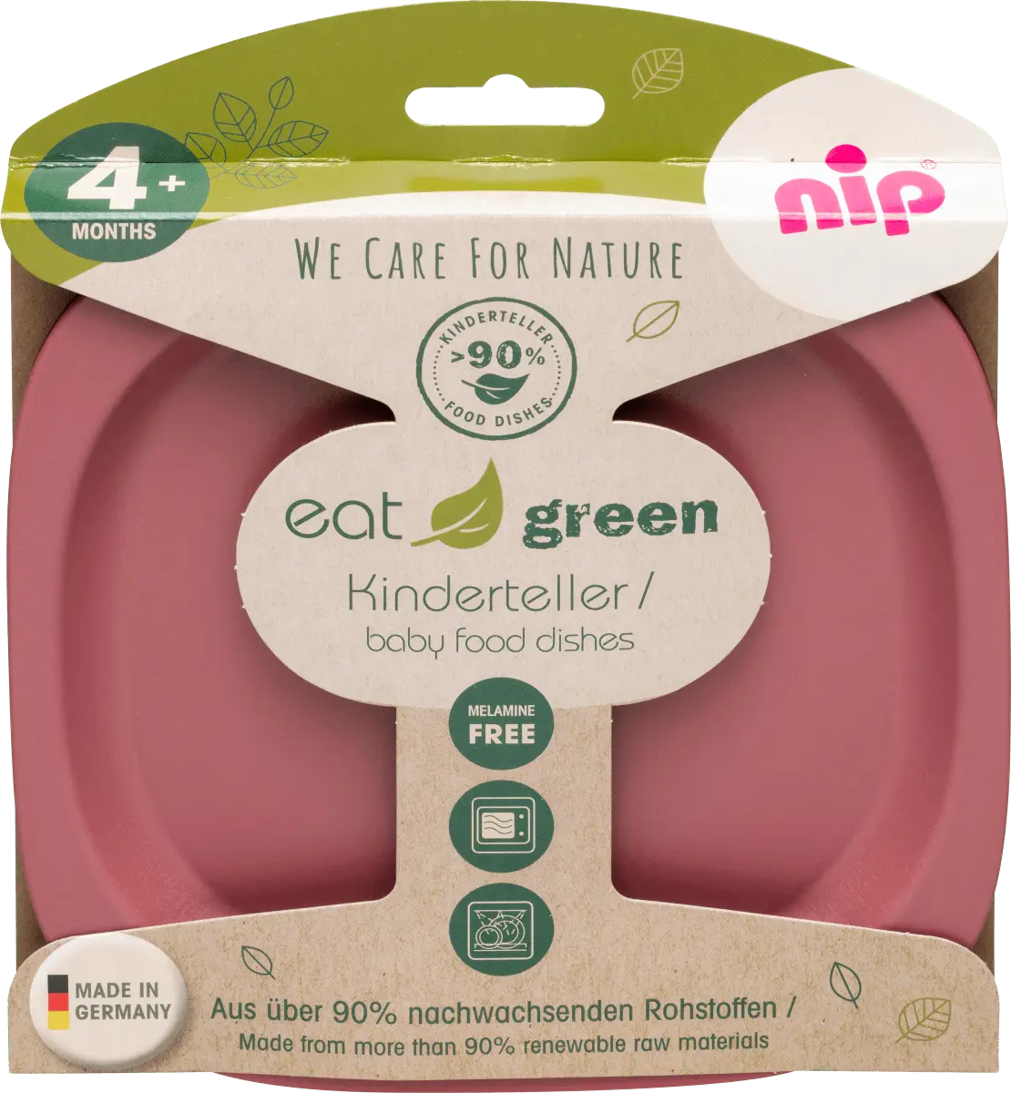 

Тарелка Eat Green красная 2 шт. Nip