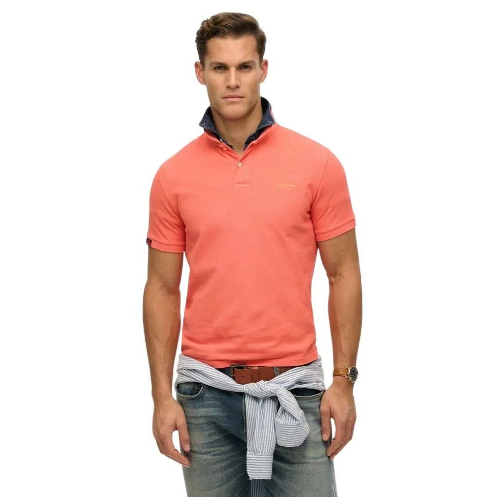 

Поло с коротким рукавом Superdry Vint Destroy, оранжевый