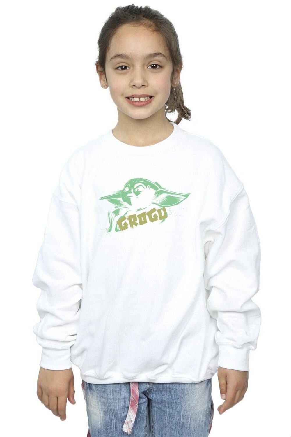 

Толстовка с логотипом The Mandalorian Grogu The Child Star Wars, белый