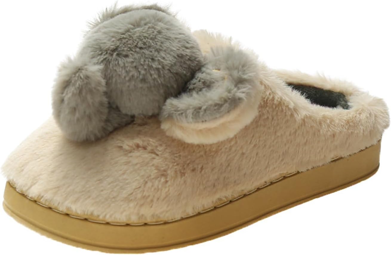 

Женские и мужские домашние плюшевые тапочки для спальни с изображением милого слона, с памятью формы, мягкие, пушистые, удобные, теплые тапочки на низкой платформе для дома (40-41, фиолетовый) Znel