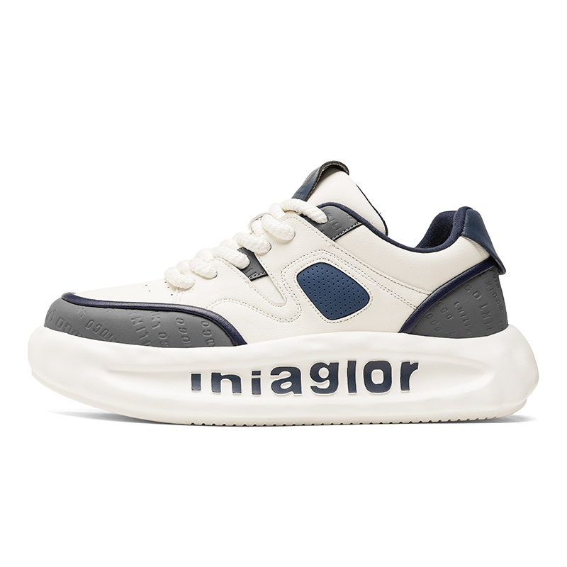 

BANGNEY Износостойкие легкие низкие скейтерские кроссовки для мужчин с эффектом увеличения роста - бежево-голубые, цвет Beige Blue