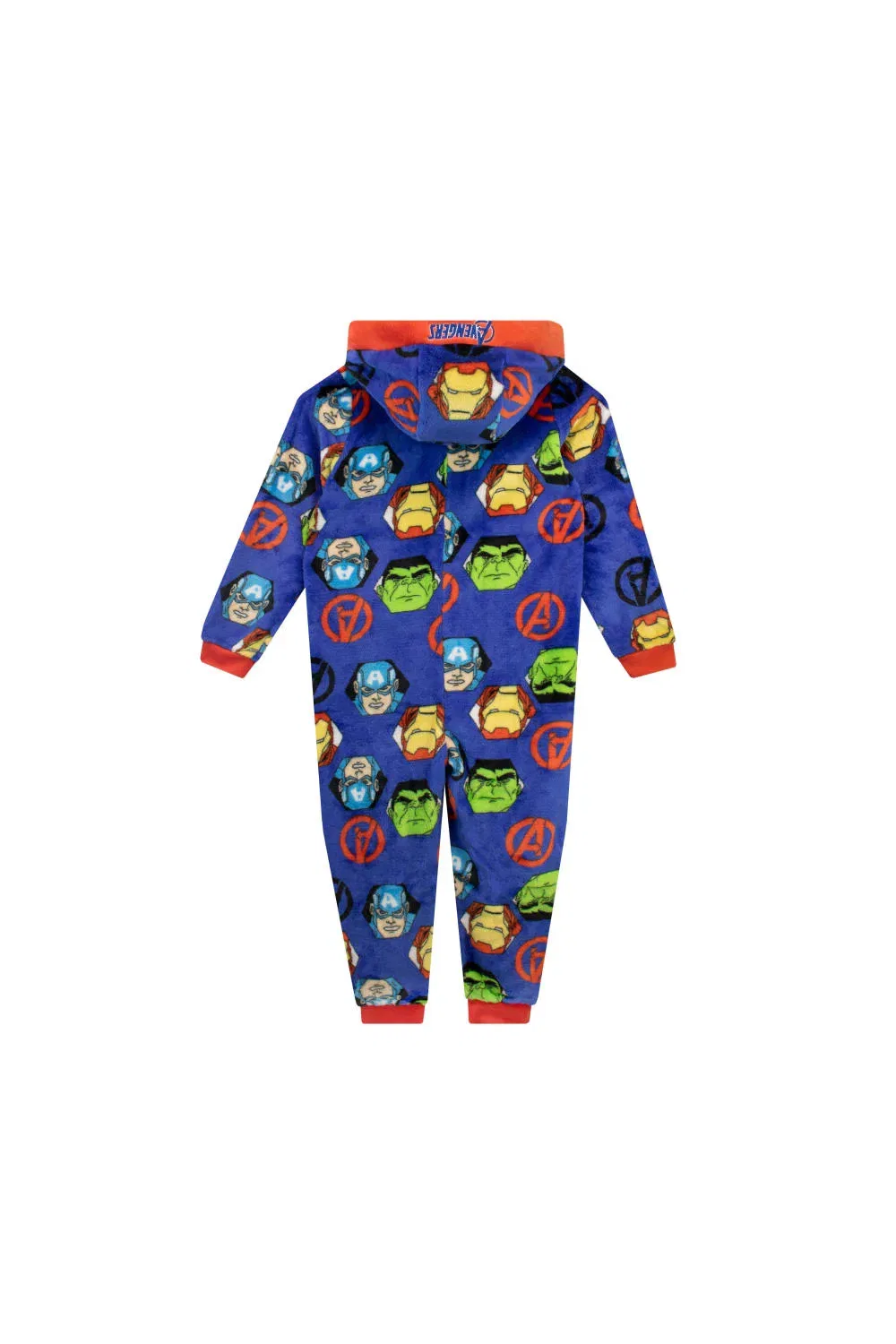 Пижама-слип Marvel Avengers Onesie из флиса, синий — фото 3