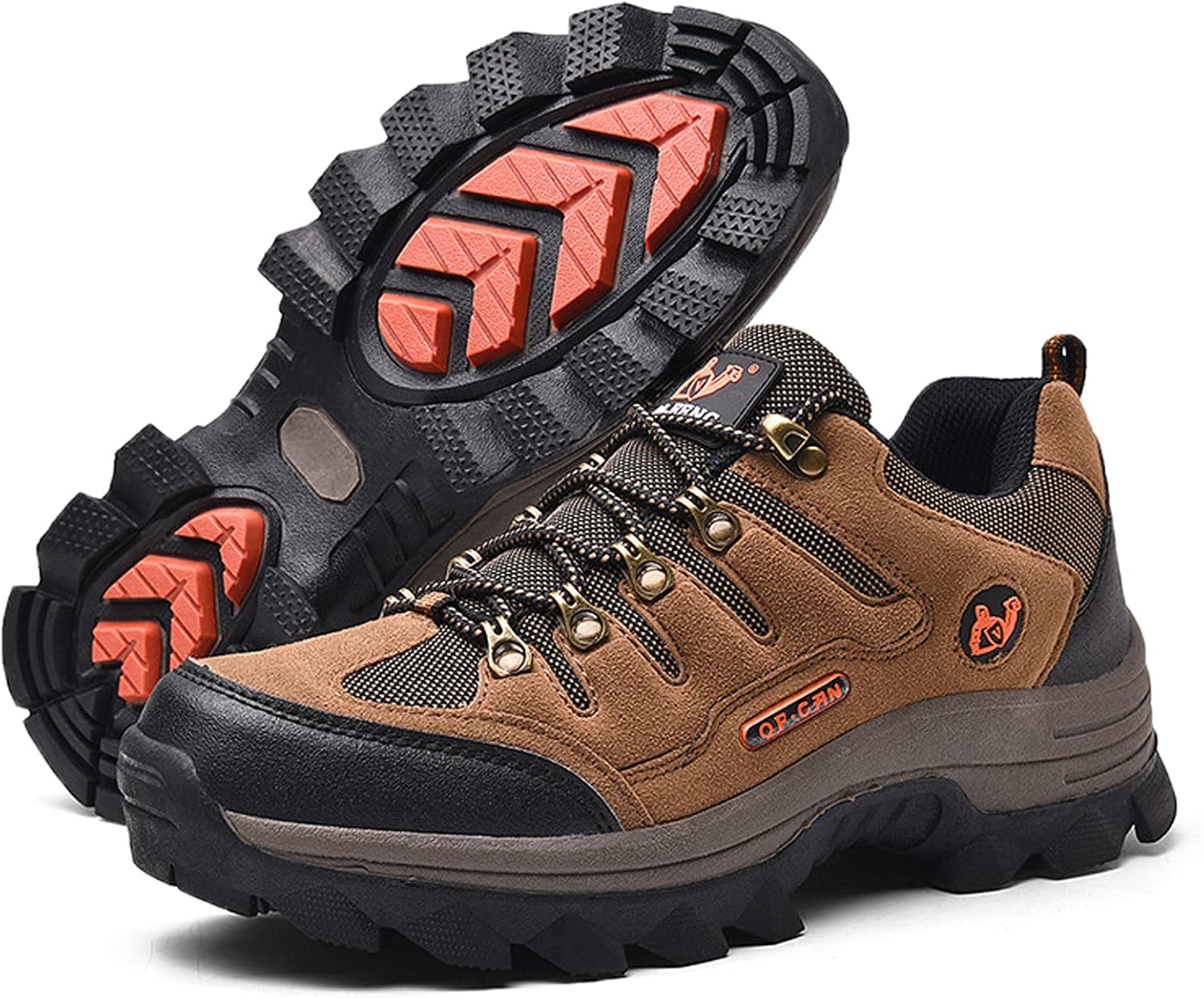 

Мужские треккинговые кроссовки hongrenamz водонепроницаемые, низкие туристические ботинки для походов, трейлраннинга, велоспорта и альпинизма, коричневый