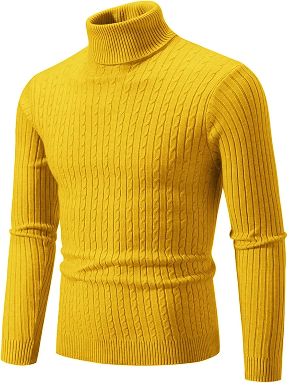 

Свитер Twisted Knitted Pullover для мужчин, Slim Fit, водолазка