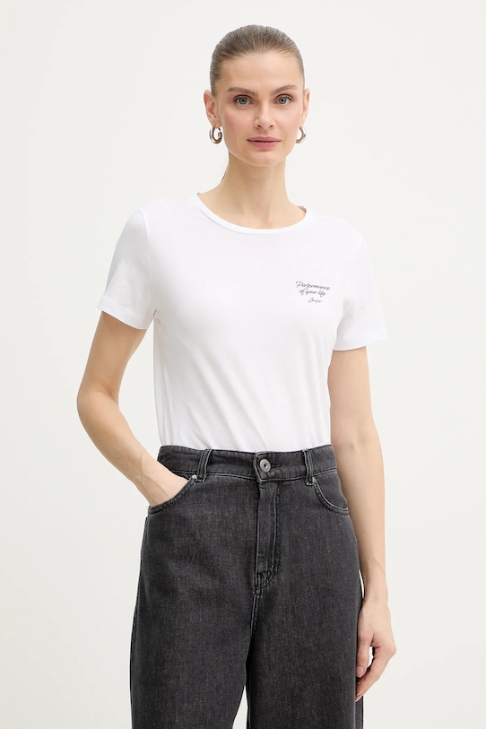 

Хлопковая футболка c elove 1 BOSS Orange, белый