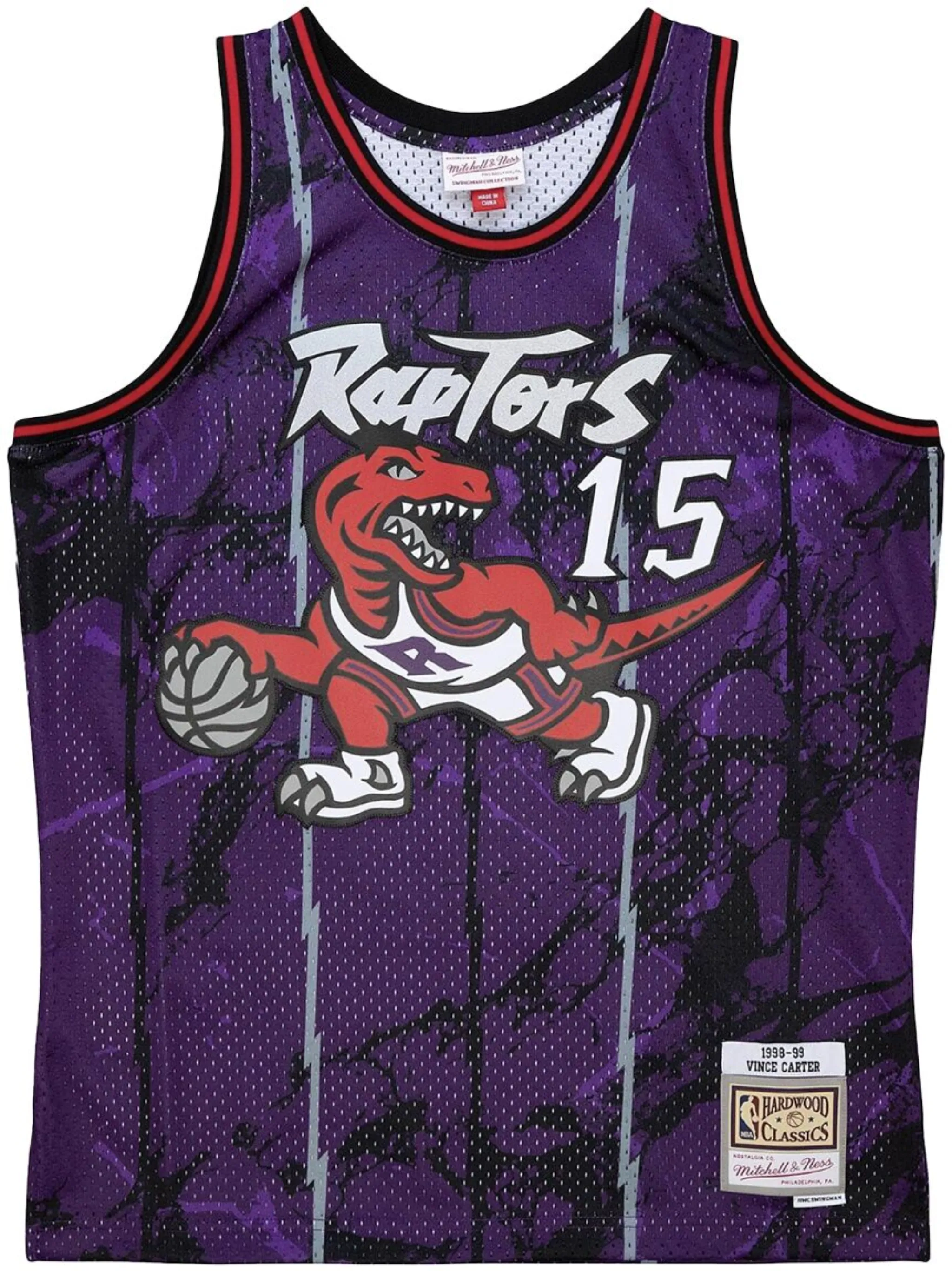

Топ NBA Toronto Raptors 1998 Vince Carter Team Marble Swingman Mitchell & Ness, фиолетовый
