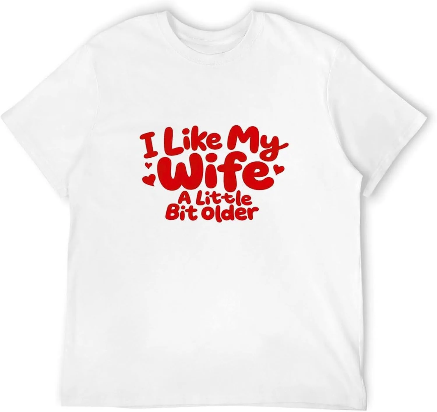 Футболка Men I Like My Wife A Littles Bit Older, винтажная, мягкая, повседневная, классическая, модная Generic, белый — фото 4