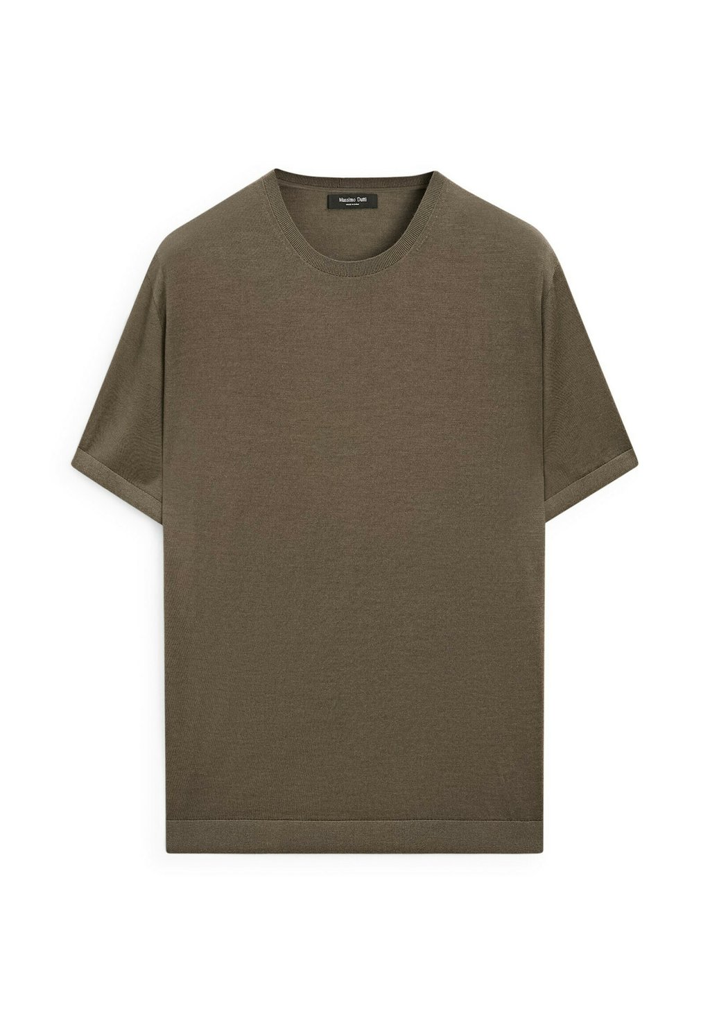 

Базовая футболка SHORT SLEEVE Massimo Dutti, хаки