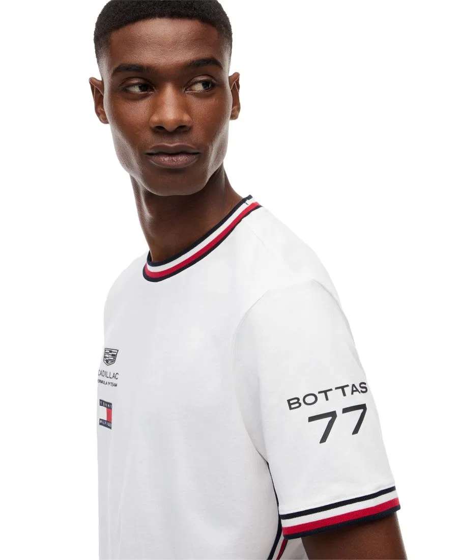 Футболка с коротким рукавом Cadillac F1 для мужчин, модель Drivers 77 Tommy Hilfiger, White — фото 3