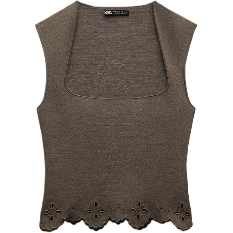 

Футболка женская коричневая Zara