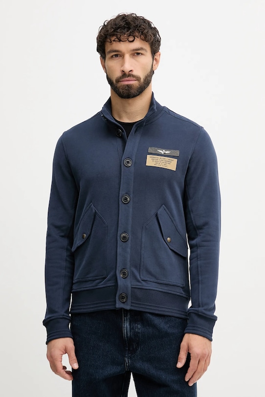 

Хлопковая толстовка Aeronautica Militare, темно-синий