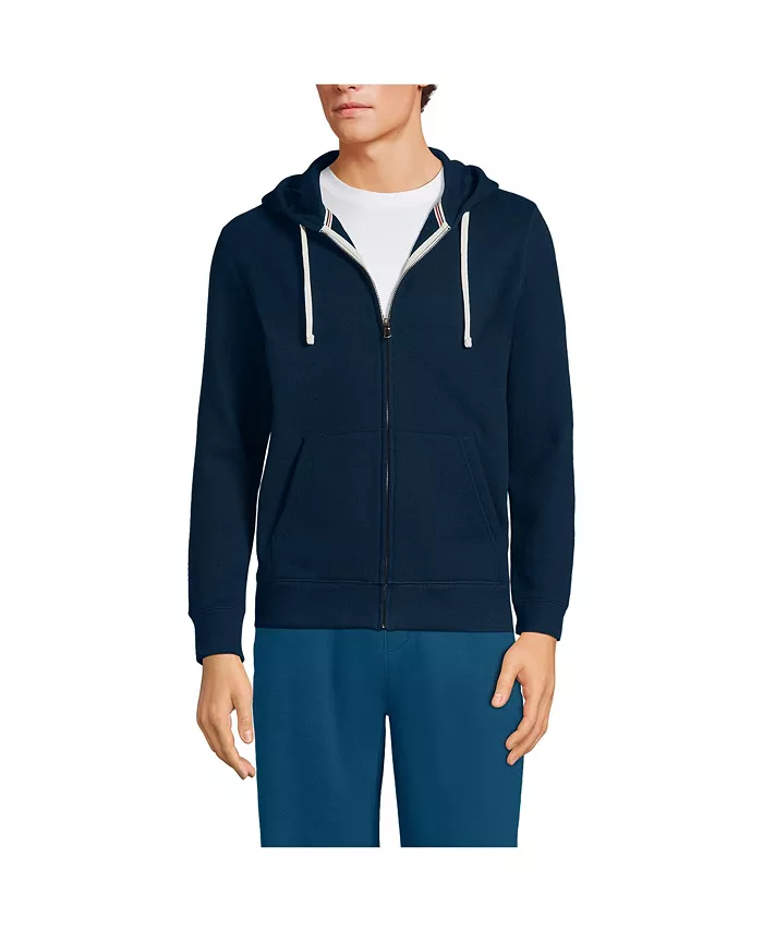 

Мужская высокая толстовка с длинным рукавом и молнией Lands' End, синий