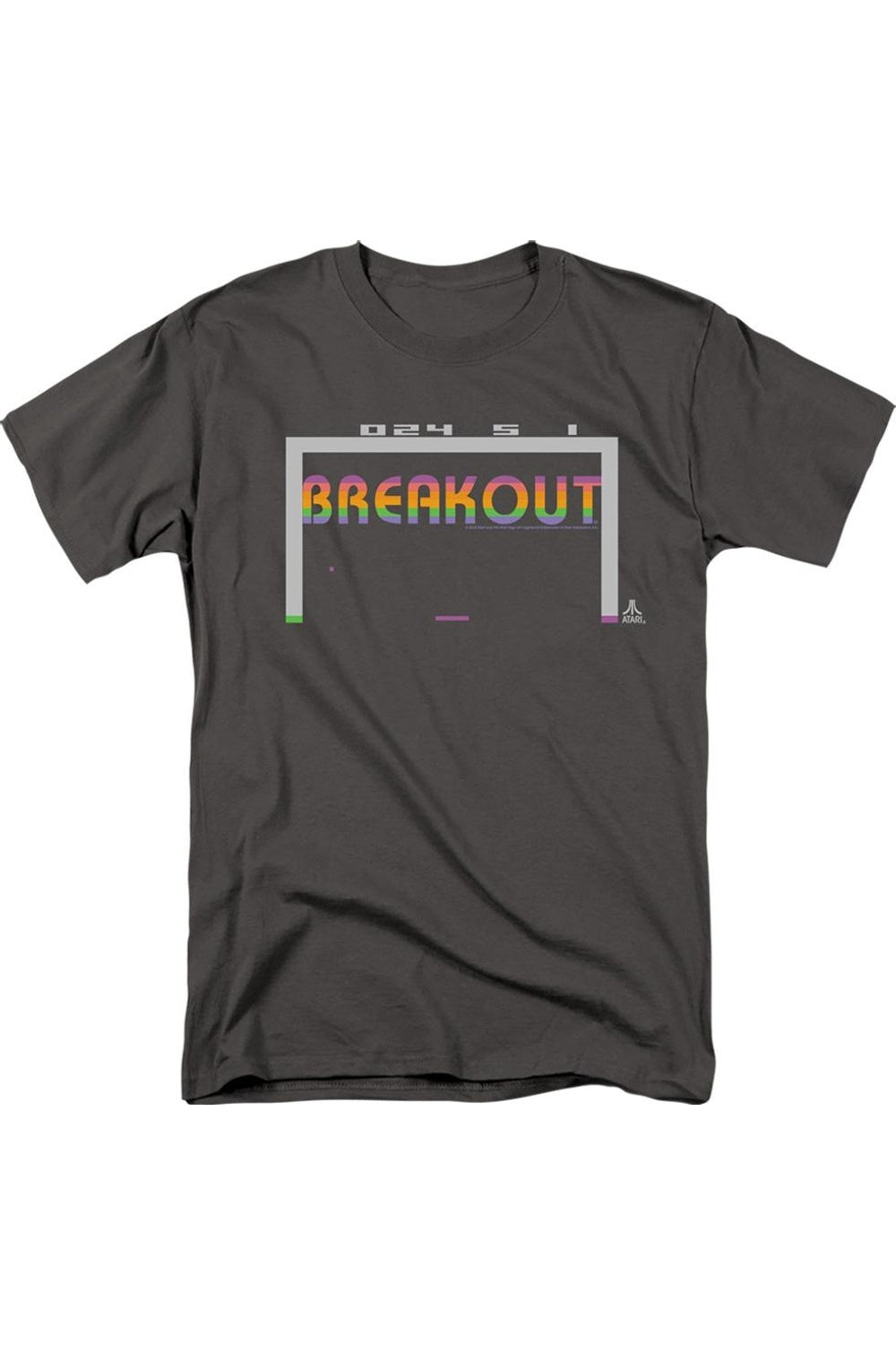 

Футболка Atari Breakout 2600 с коротким рукавом для взрослых Gildan, цвет charcoal