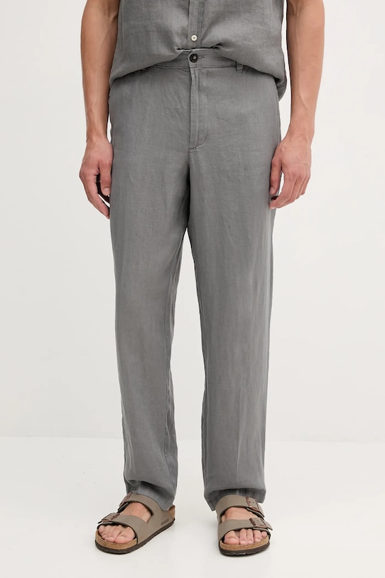 

Льняные брюки United Colors Of Benetton, серый