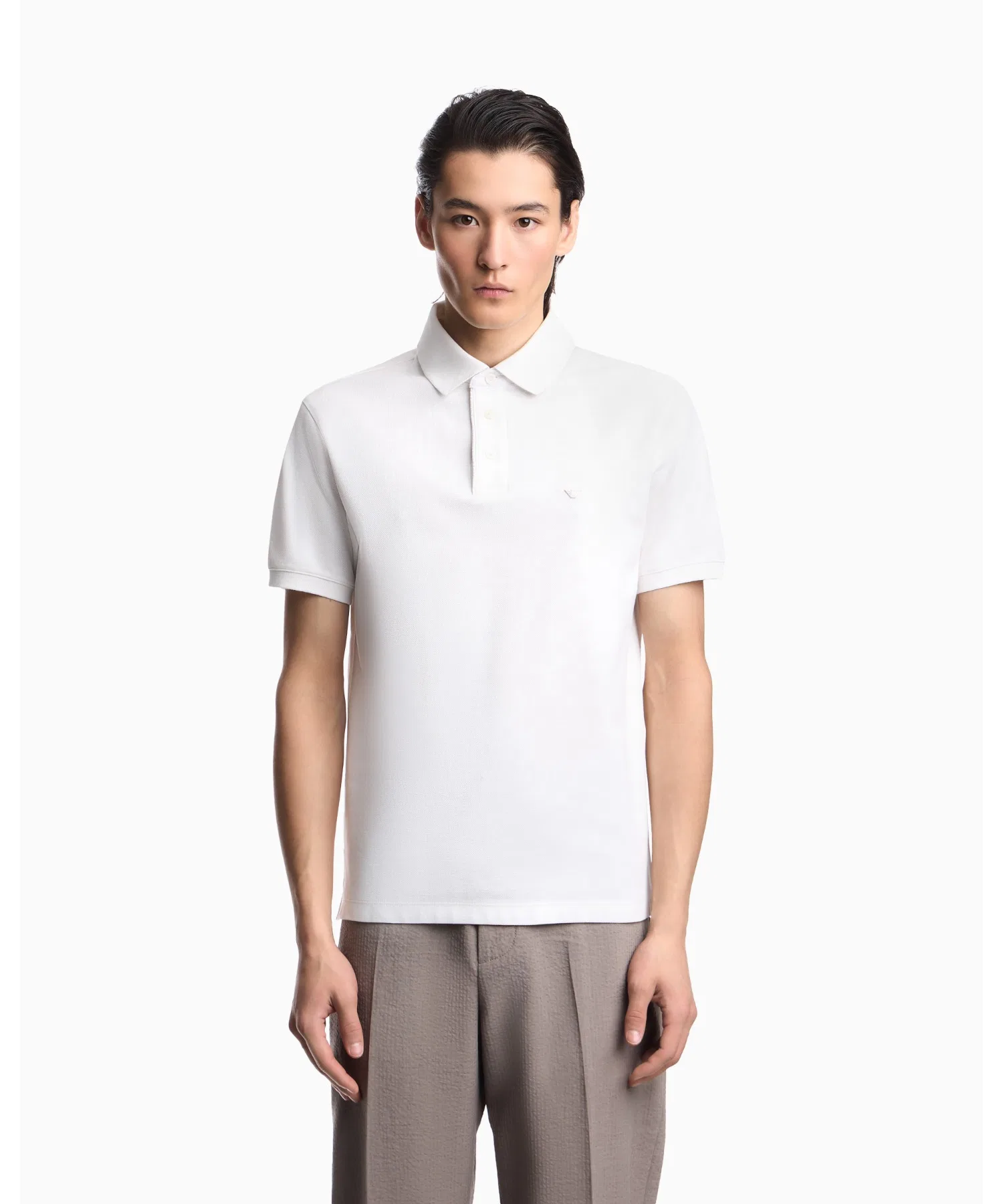 <Эксклюзивно онлайн> [Emporio Armani] Поло из хлопкового пике стандартного кроя